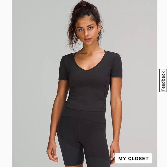 Lululemon black Fitted Short Sleeve T-Shirt - Picture 2 of 2